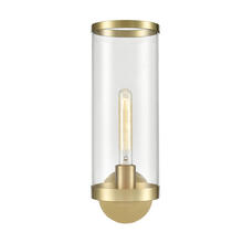  WV311601NBCG - Revolve Ii Clear Glass/Natural Brass 1 Light Wall/Vanity